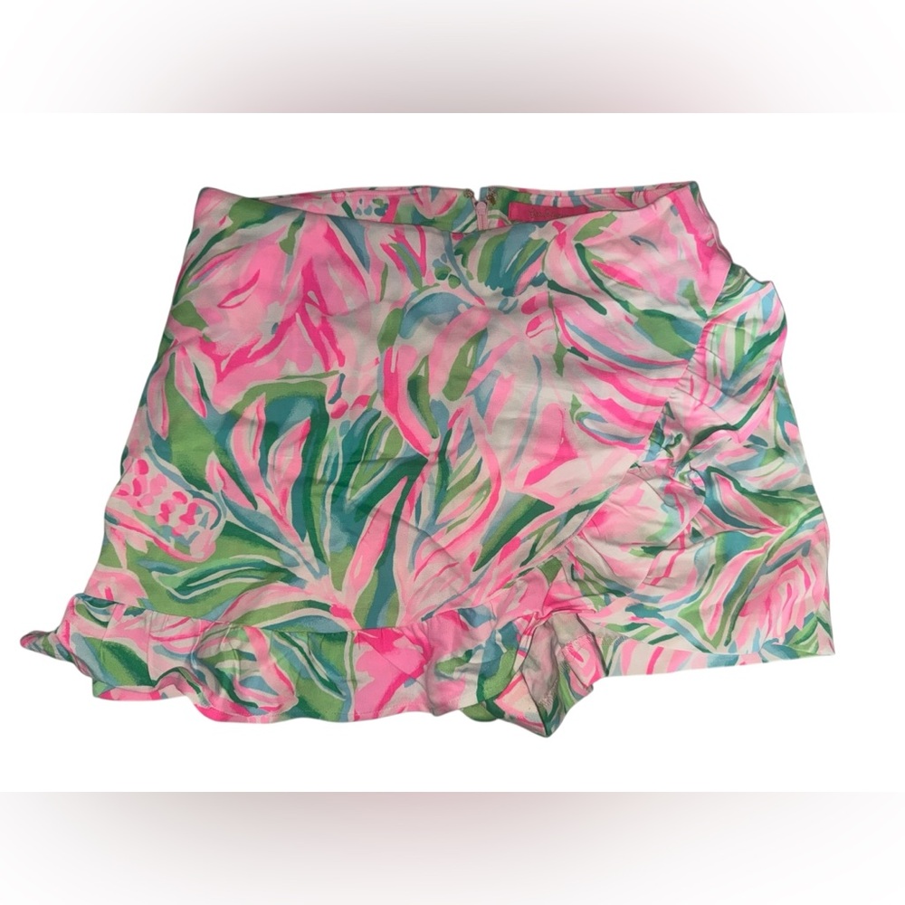 Lilly Pulitzer Pink and Green Patterned Skirt